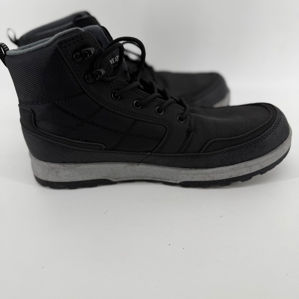 Weatherproof Jenkins Mens Black‎ Lace Up Ankle Boots 11 Memory Foam 1899638
